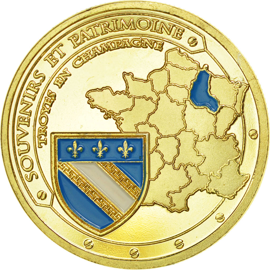 France, Jeton, Jeton Touristique, 10/ Troyes - Ruelle des chats, Souvenirs et