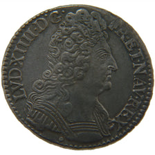 FRANCE, 1/2 Ecu, 1710, Aix, AU(50-53), Silver, Gadoury #199, 15.10