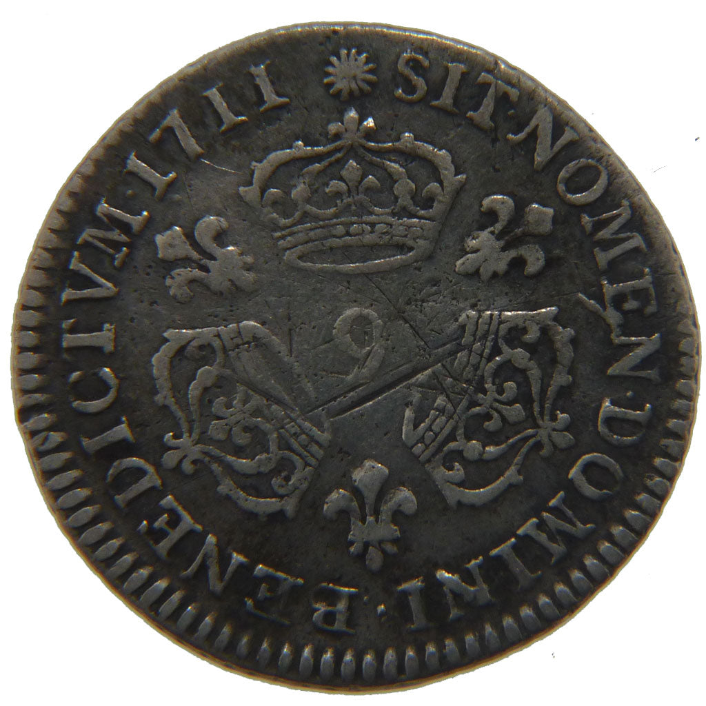 Louis XIV, 1/10 Écu aux 3 Couronnes