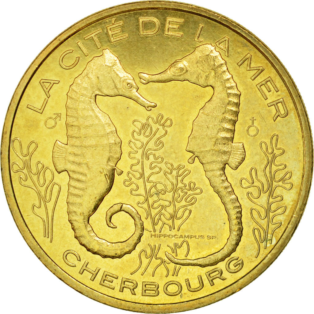 Francia, Token, Touristic token, Cherbourg - Cité de la Mer n°8 - Hippocampes