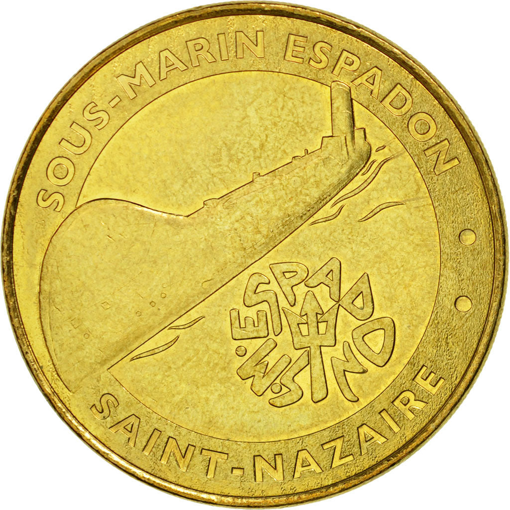 France, Token, Touristic token, Saint-Nazaire - Sous-marin Espadon n°2, 2012