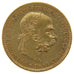 Austria, 10 Couronnes, 1897, KM #2805, AU(55-58), Gold, 19, 3.40