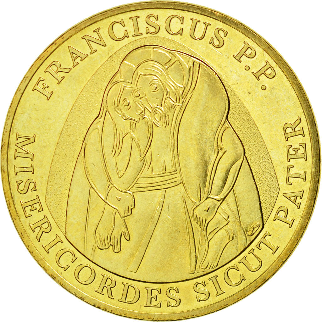 France, Token, Touristic token, 65/ Lourdes - Franciscus, 2016, MDP, EF(40-45)