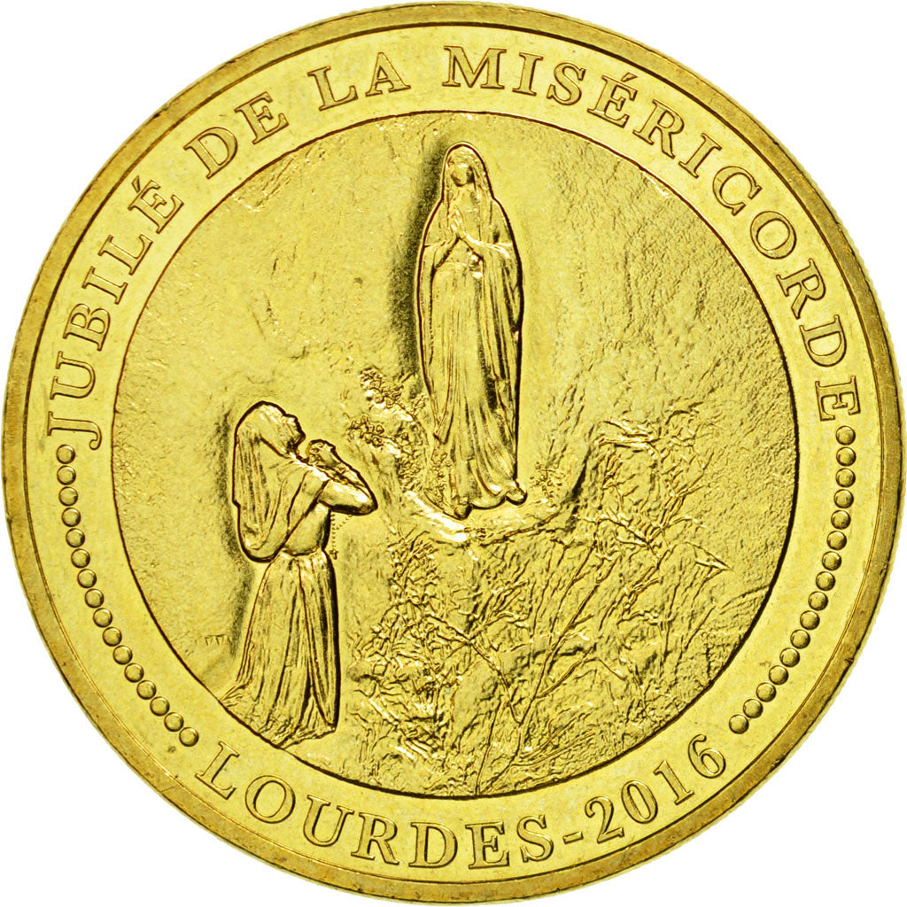 France, Token, Touristic token, 65/ Lourdes - Franciscus, 2016, MDP, EF(40-45)