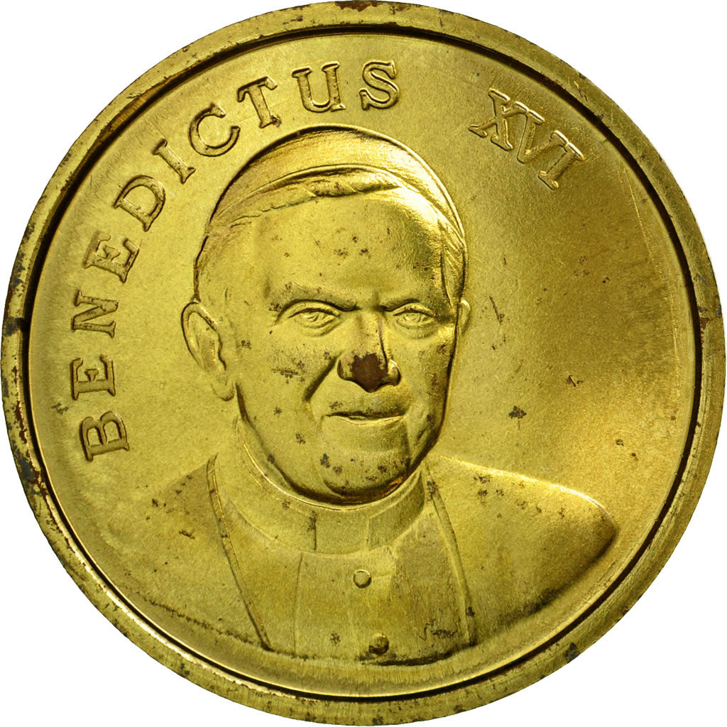 Francia, Token, Touristic token, 65/ Lourdes - Benoit XVI, Religions & beliefs