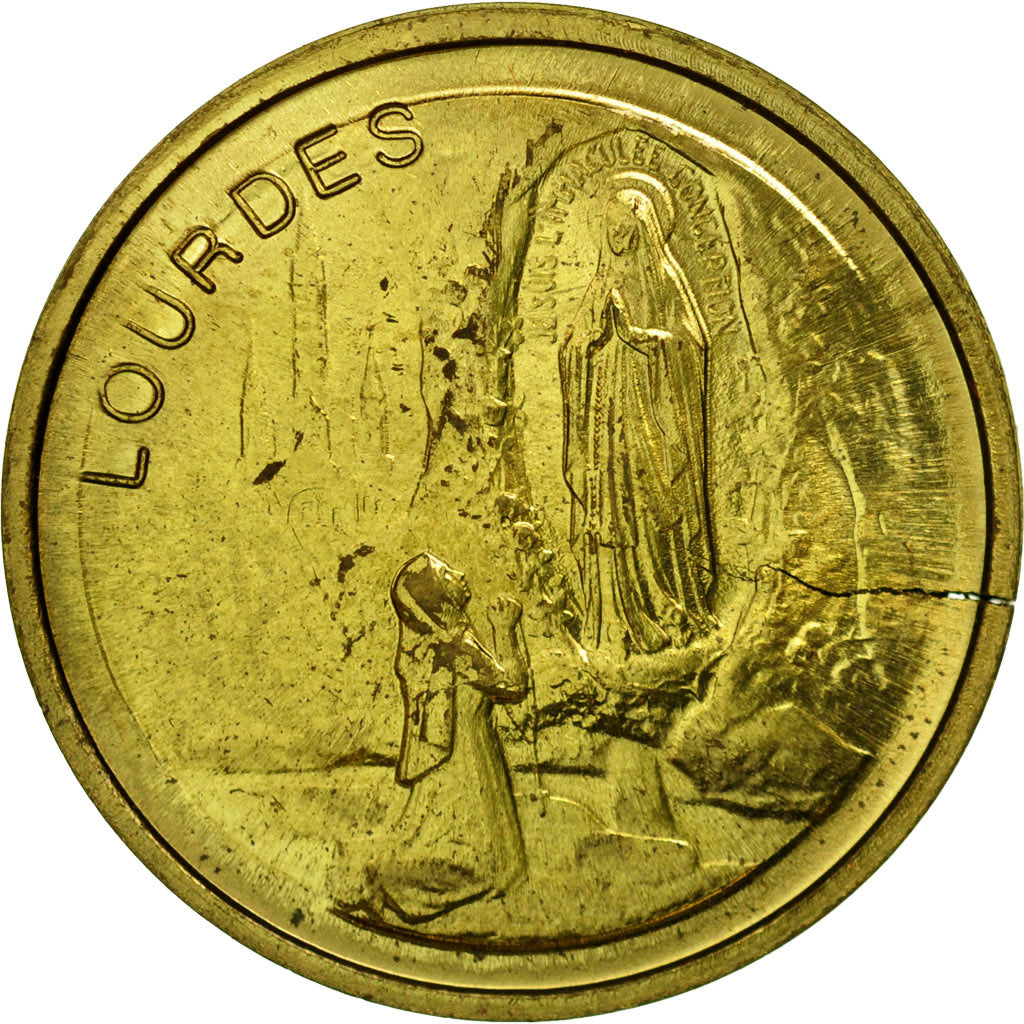 Francia, Token, Touristic token, 65/ Lourdes - Jean Paul II, Religions &