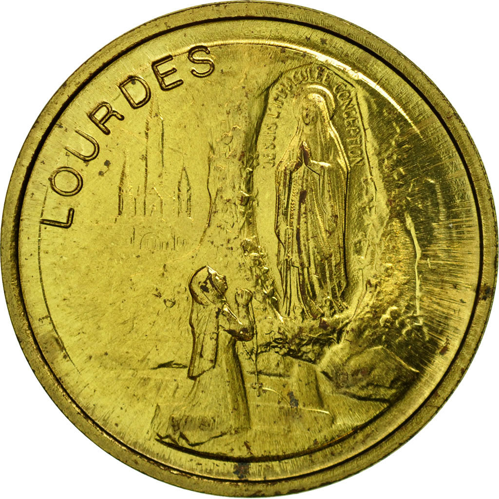 Francia, Token, Touristic token, 65/ Lourdes - Jean Paul II, Religions &