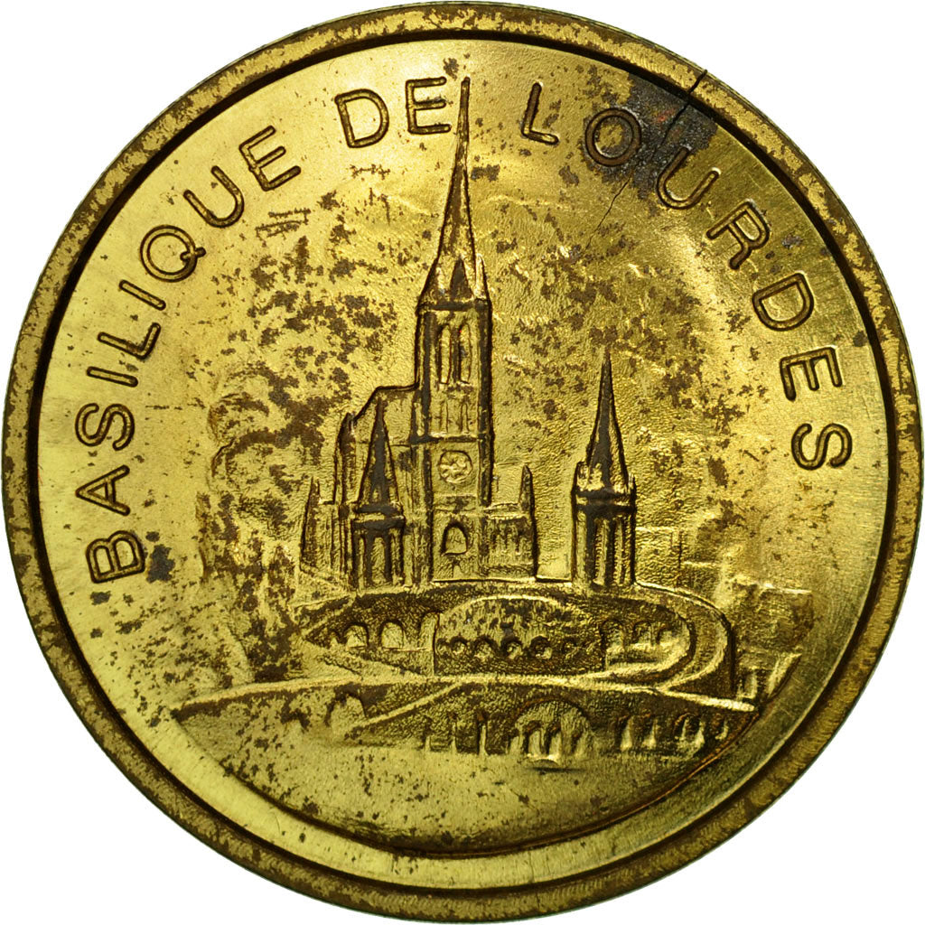 Francia, Token, Touristic token, 65/ Lourdes - Basilique, Religions & beliefs