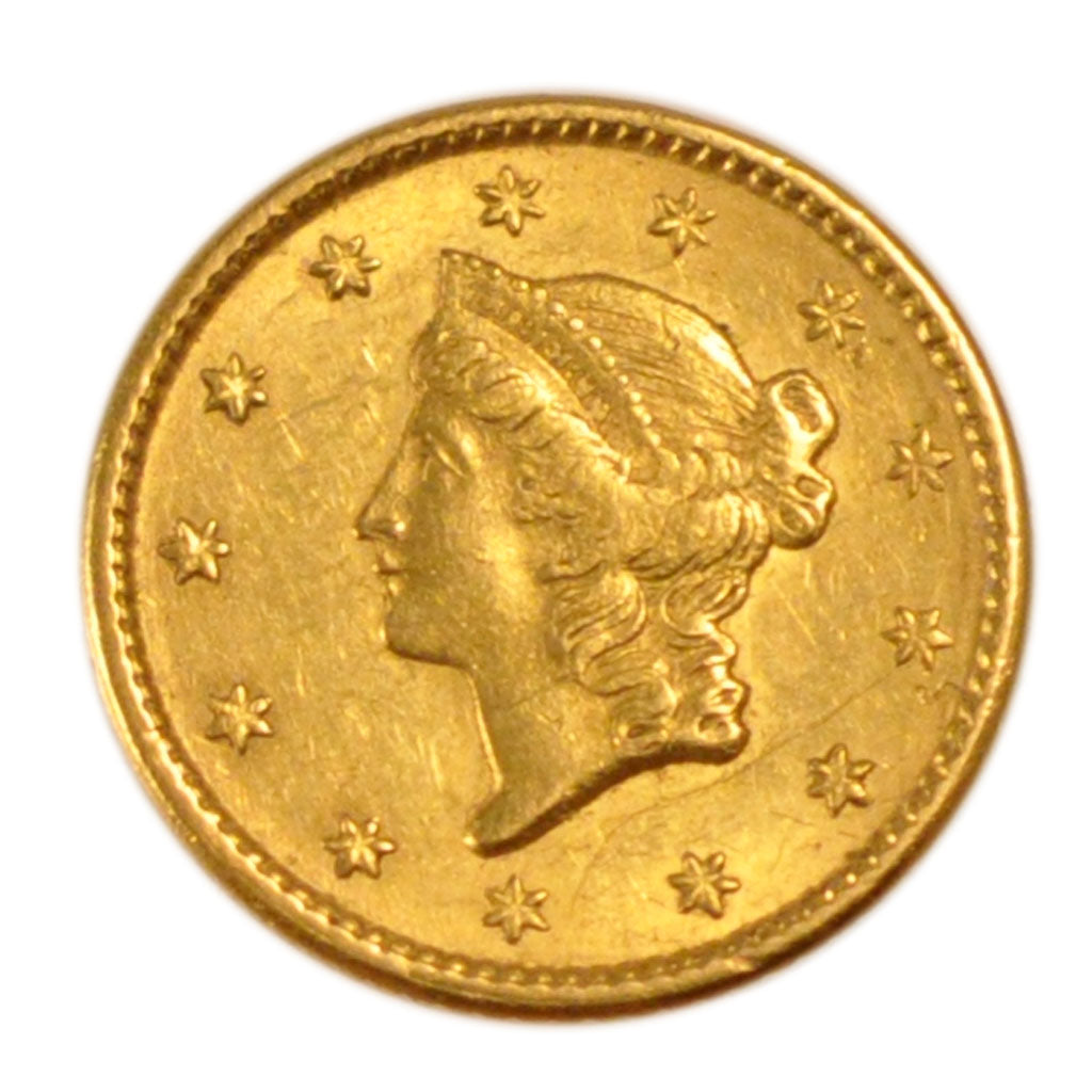 United States, Liberty Head - Type 1, 1 Dollar, 1851, KM #73, AU(50-53), Gold,..