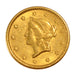 United States, Liberty Head - Type 1, 1 Dollar, 1851, KM #73, AU(50-53), Gold,..