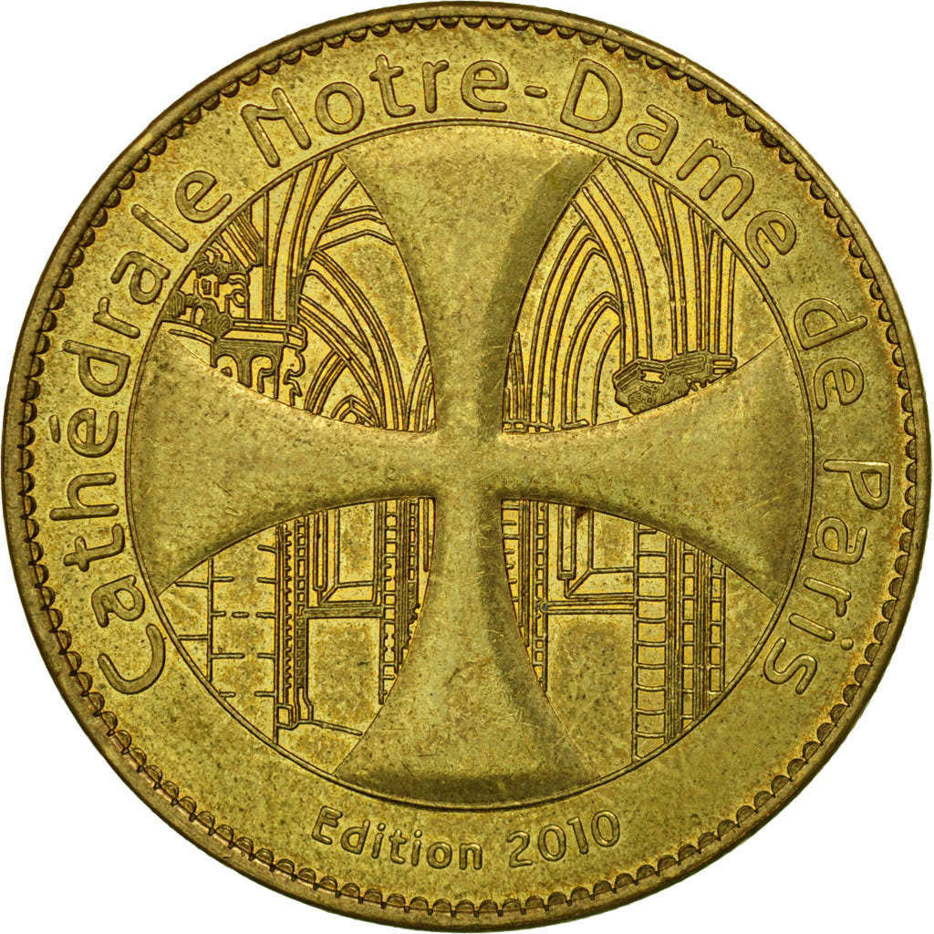 France, Jeton, Jeton Touristique, Paris - Notre Dame vue de 3/4 n°1, 2010