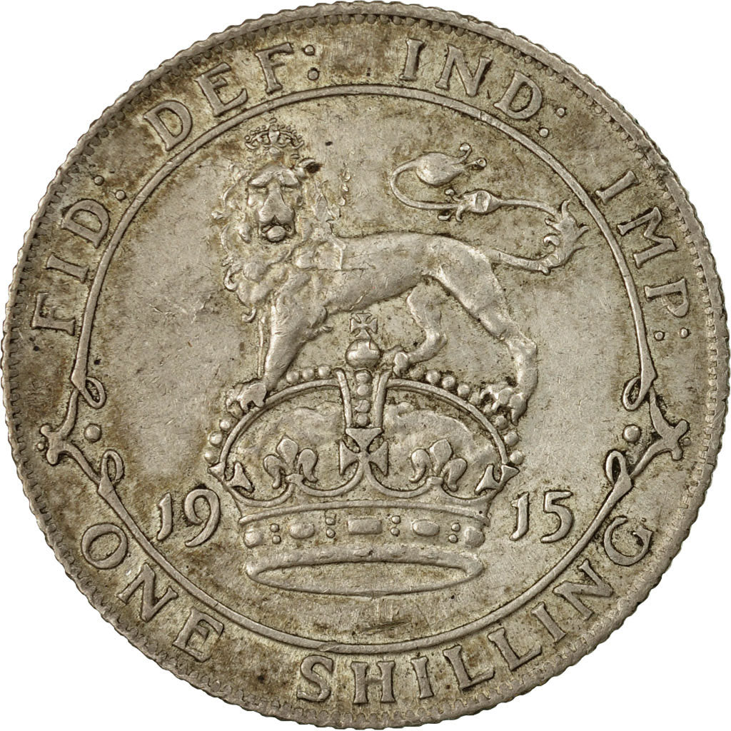 Coin, Great Britain, George V, Shilling, 1915, EF(40-45), Silver, KM:816