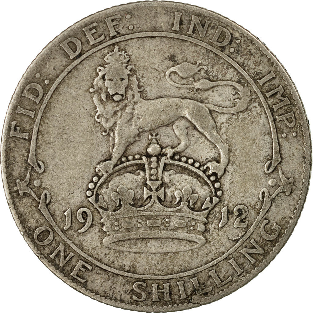 Coin, Great Britain, George V, Shilling, 1912, EF(40-45), Silver, KM:816