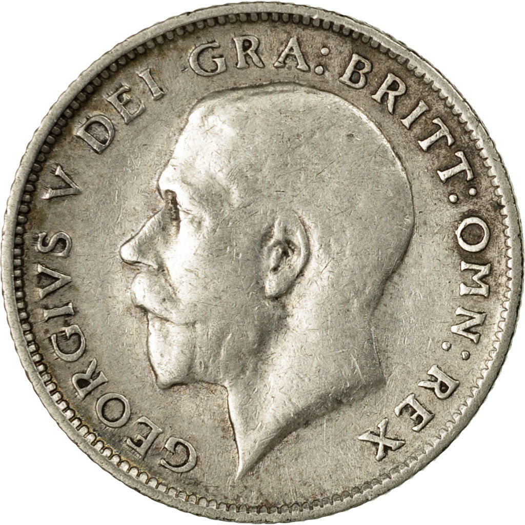 Coin, Great Britain, George V, 6 Pence, 1918, EF(40-45), Silver, KM:815