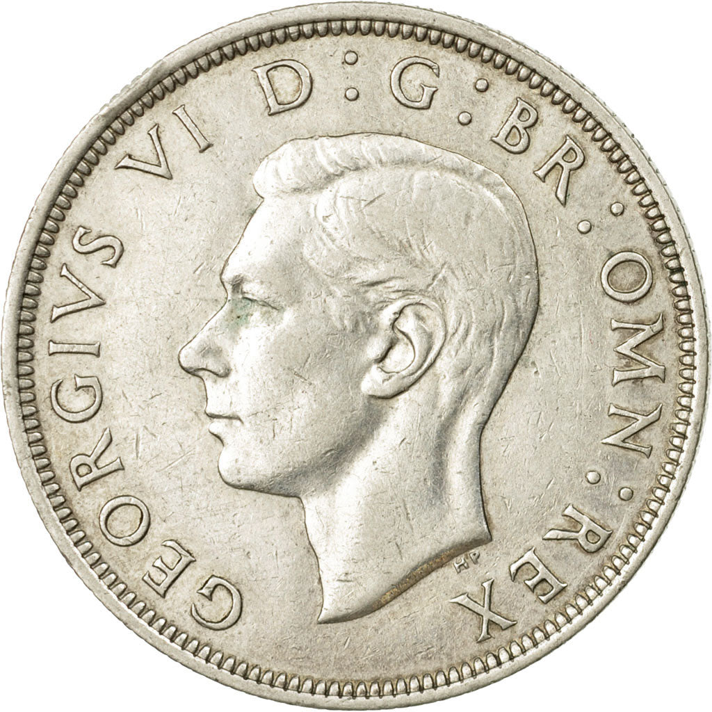 Coin, Great Britain, George VI, 1/2 Crown, 1942, AU(55-58), Silver, KM:856