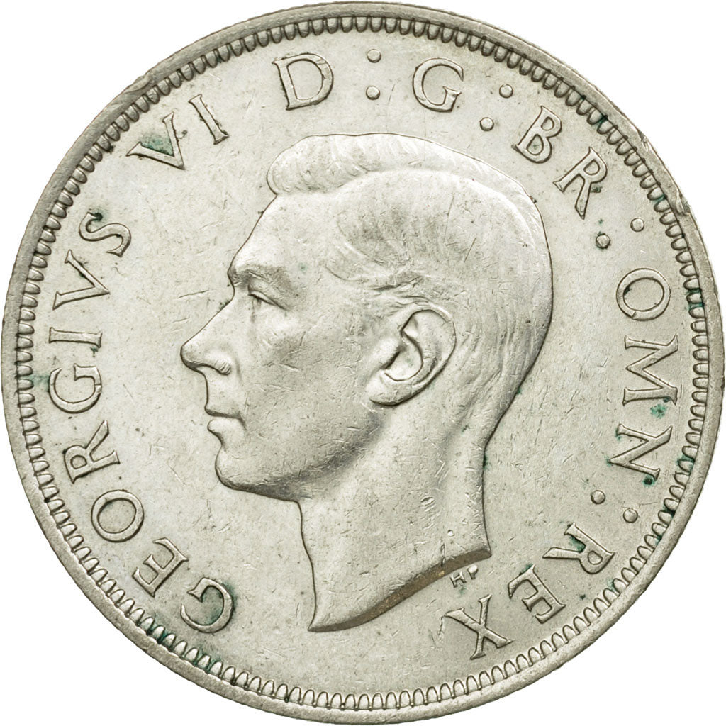 Coin, Great Britain, George VI, 1/2 Crown, 1938, EF(40-45), Silver, KM:856