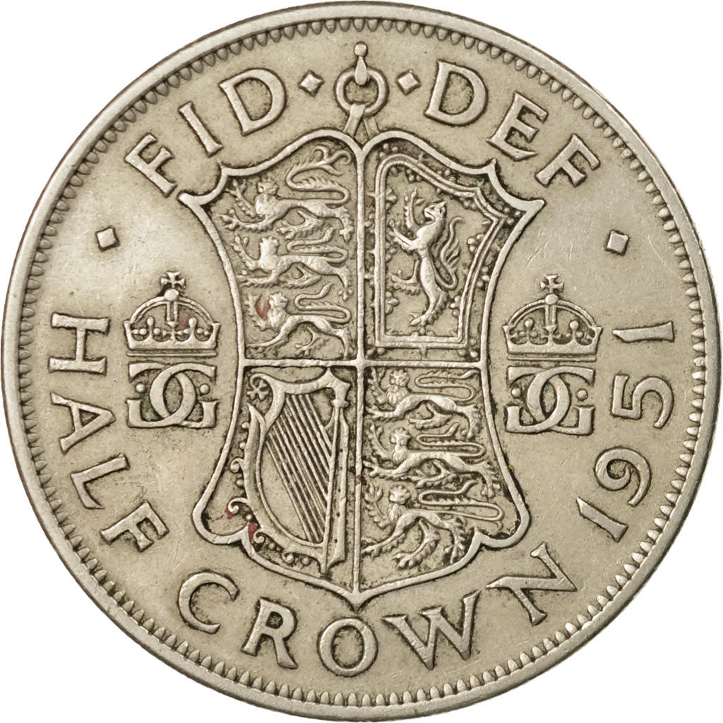 Monnaie, Grande-Bretagne, George VI, 1/2 Crown, 1951, SUP, Copper-nickel, KM:879