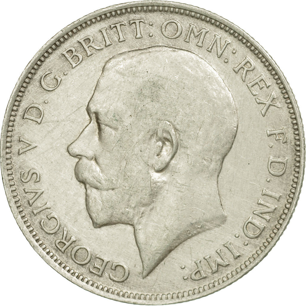 Coin, Great Britain, George V, Florin, Two Shillings, 1917, EF(40-45), Silver