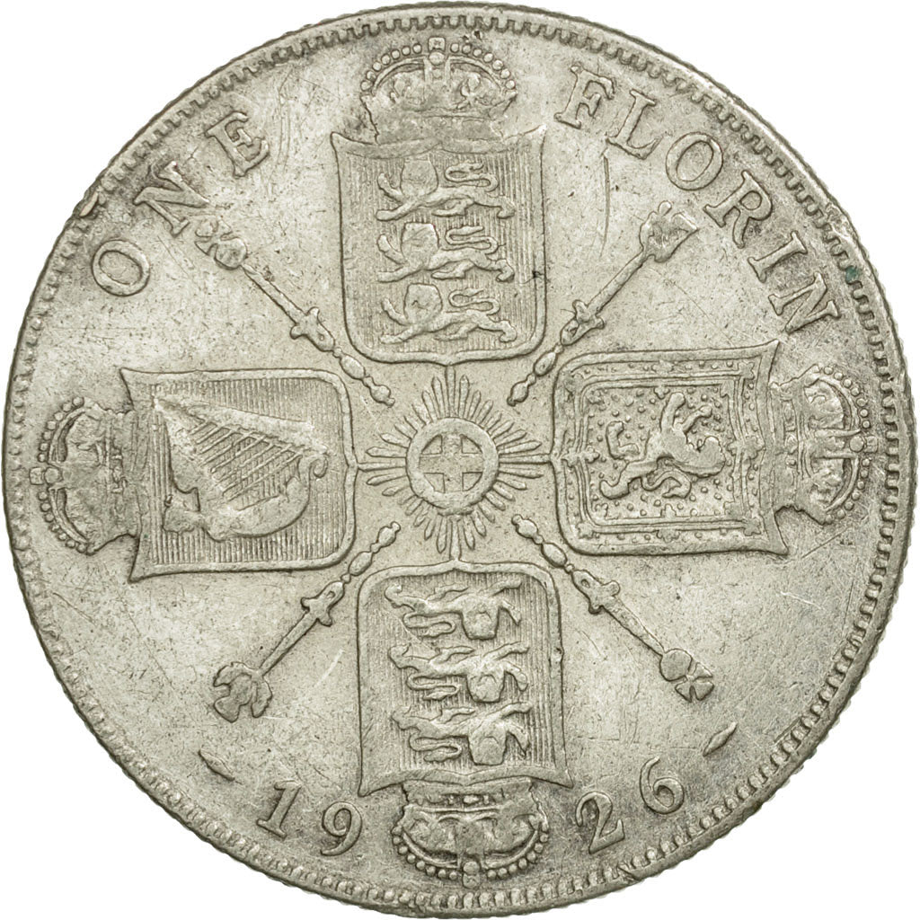 Coin, Great Britain, George V, Florin, Two Shillings, 1926, EF(40-45), Silver
