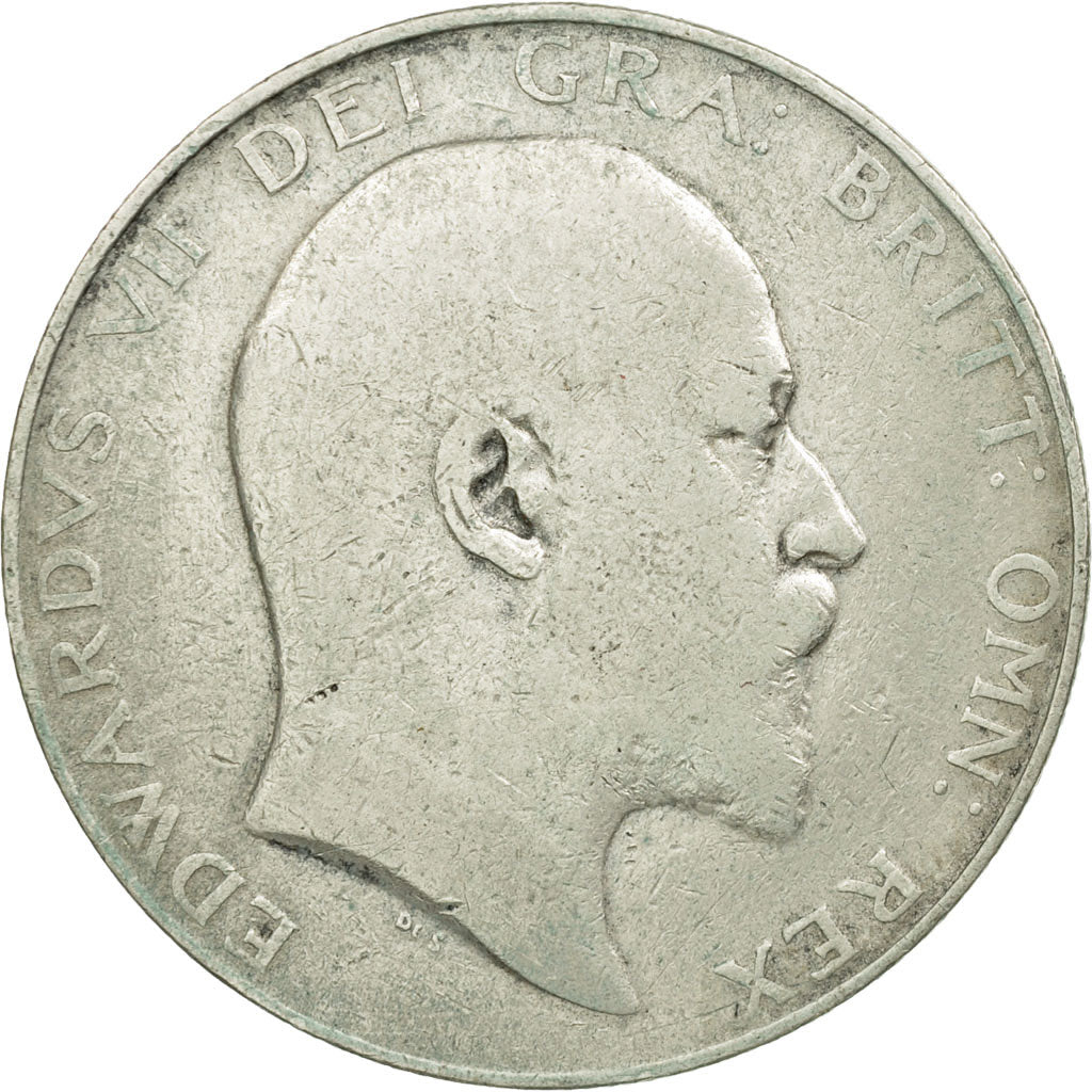 Coin, Great Britain, Edward VII, 1/2 Crown, 1906, VF(20-25), Silver, KM:802