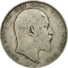 Coin, Great Britain, Edward VII, 1/2 Crown, 1910, VF(20-25), Silver, KM:802