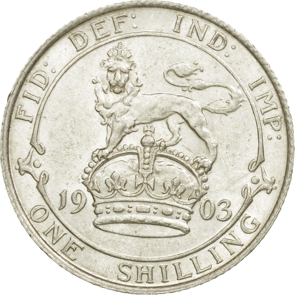 Coin, Great Britain, Edward VII, Shilling, 1903, EF(40-45), Silver, KM:800