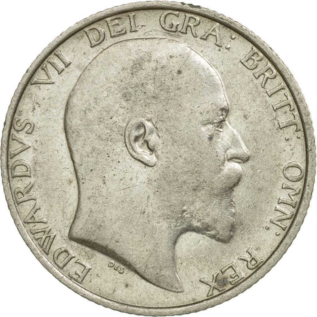 Coin, Great Britain, Edward VII, Shilling, 1906, EF(40-45), Silver, KM:800