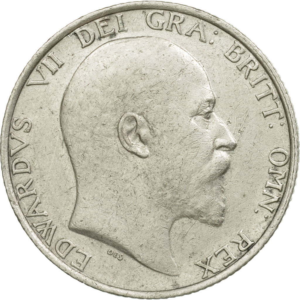 Coin, Great Britain, Edward VII, Shilling, 1907, EF(40-45), Silver, KM:800