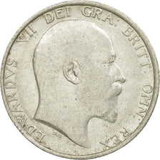 Coin, Great Britain, Edward VII, Shilling, 1910, VF(30-35), Silver, KM:800