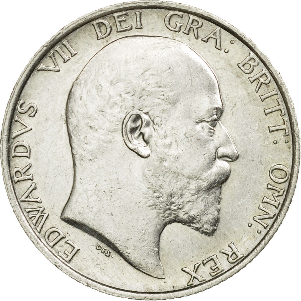 Coin, Great Britain, Edward VII, Shilling, 1910, AU(55-58), Silver, KM:800