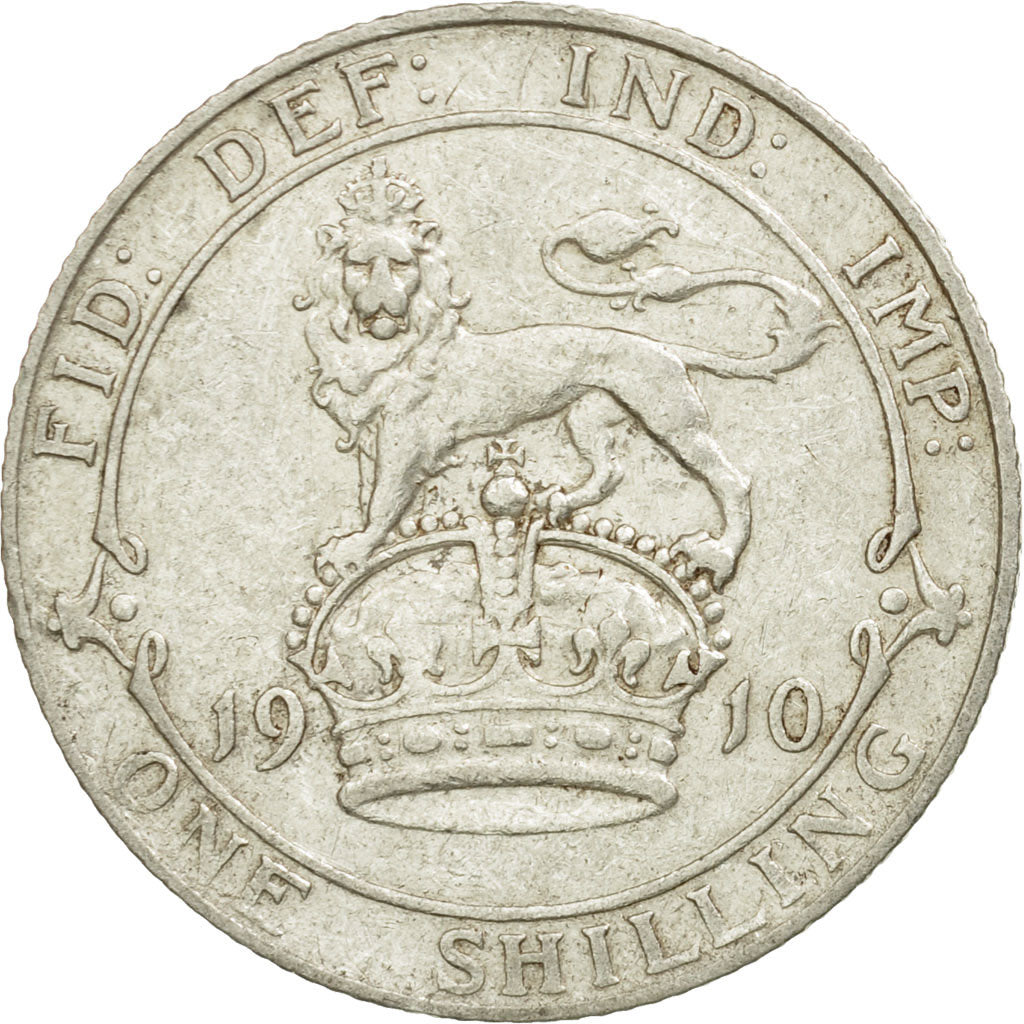 Coin, Great Britain, Edward VII, Shilling, 1910, EF(40-45), Silver, KM:800
