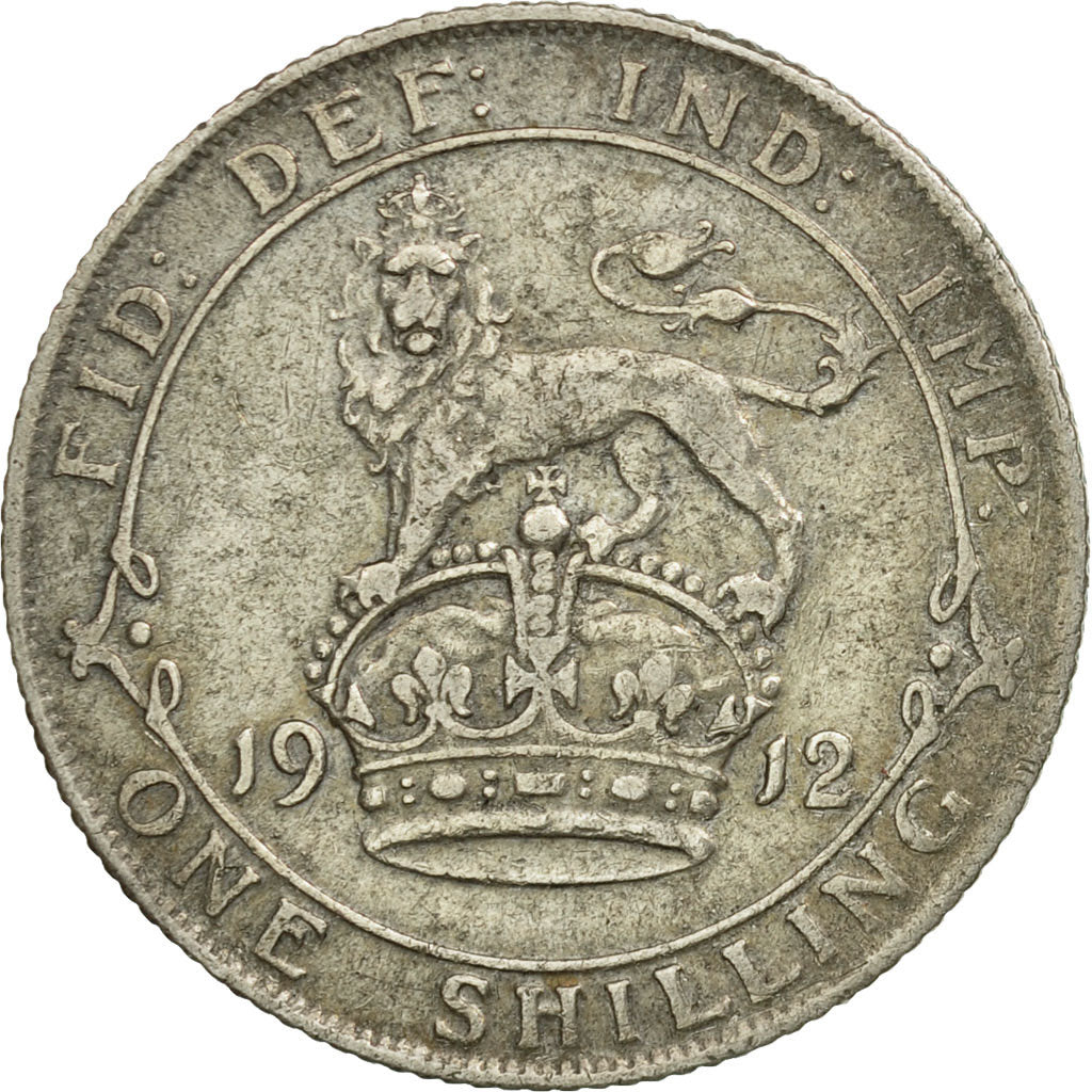 Coin, Great Britain, George V, Shilling, 1912, EF(40-45), Silver, KM:816