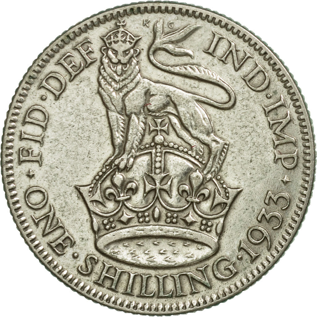 Coin, Great Britain, George V, Shilling, 1933, EF(40-45), Silver, KM:833