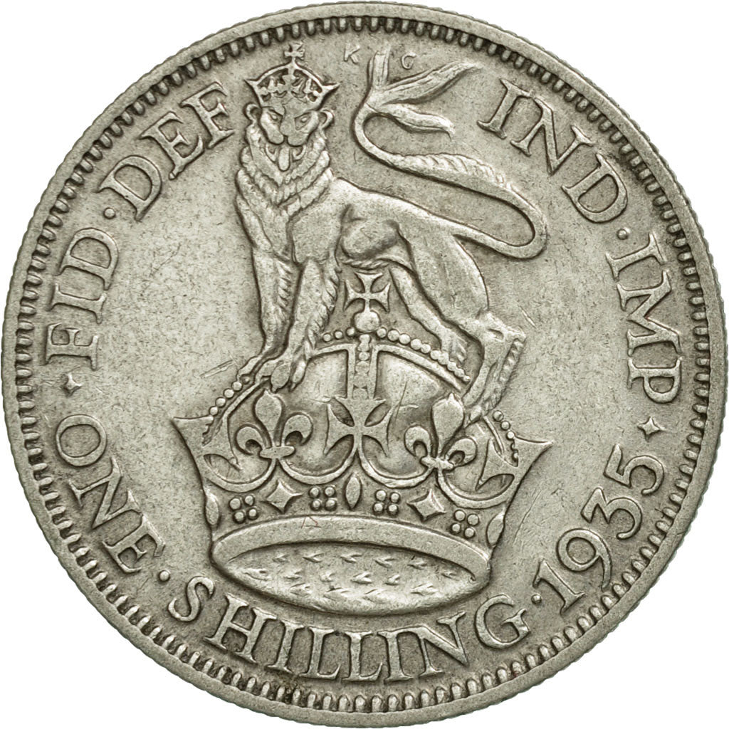 Coin, Great Britain, George V, Shilling, 1935, EF(40-45), Silver, KM:833