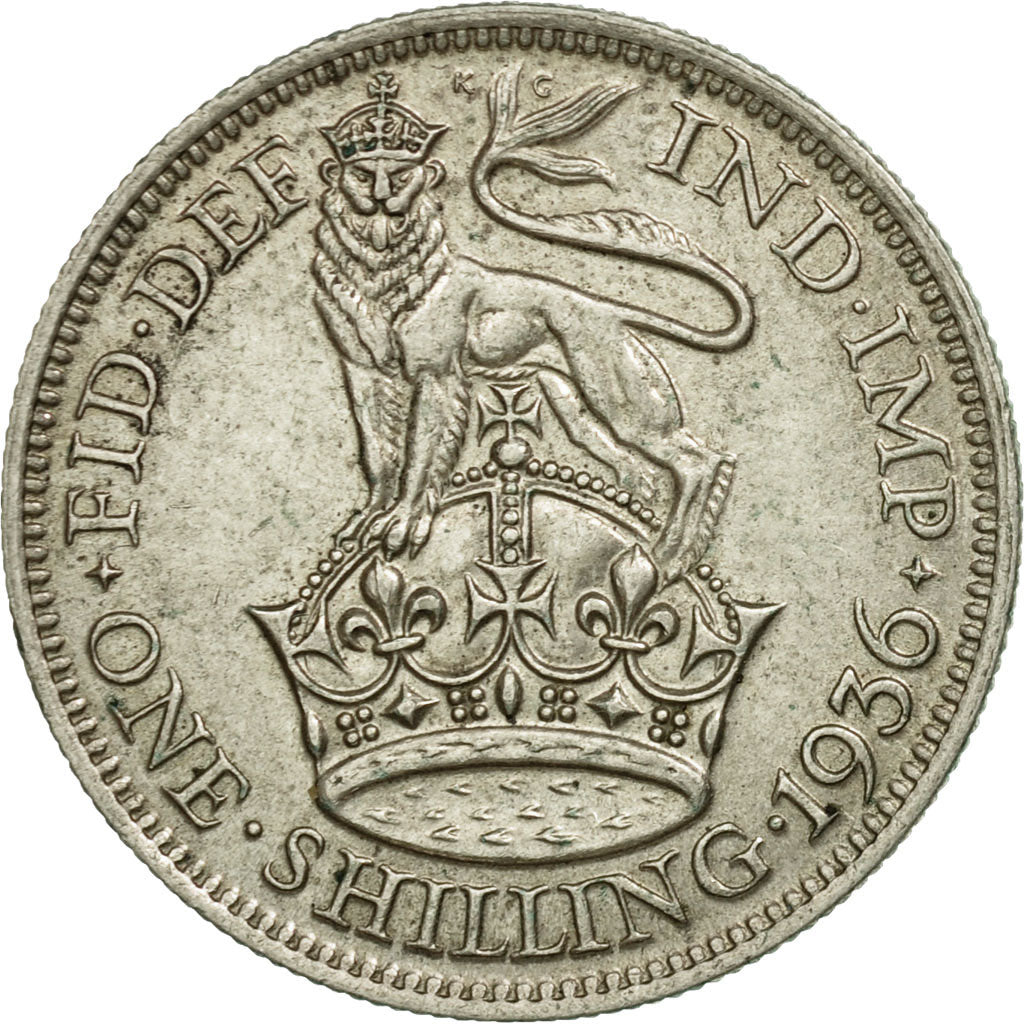 Coin, Great Britain, George V, Shilling, 1936, EF(40-45), Silver, KM:833