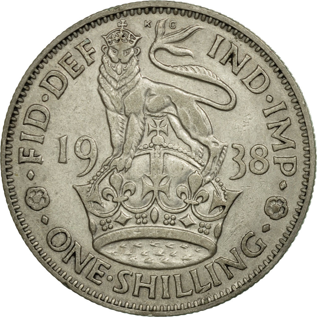 Coin, Great Britain, George VI, Shilling, 1938, EF(40-45), Silver, KM:854