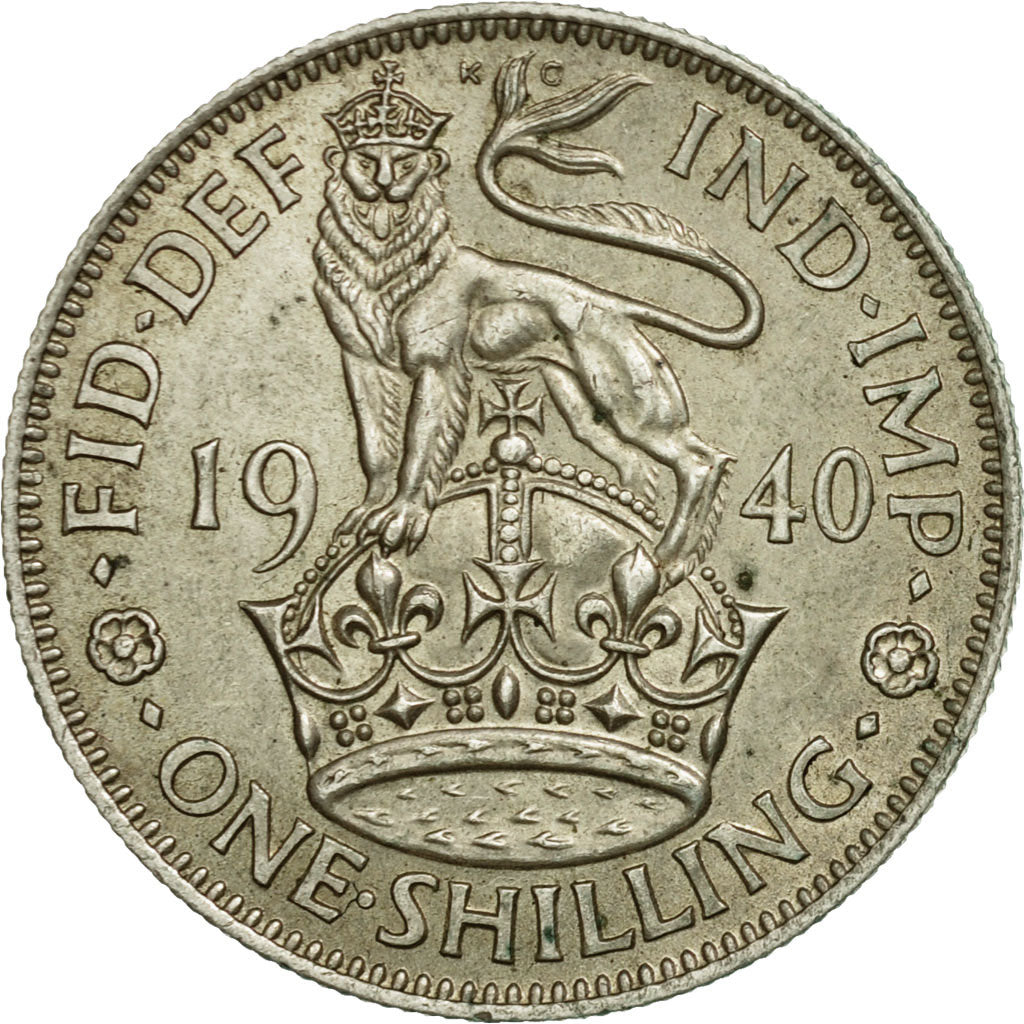Coin, Great Britain, George VI, Shilling, 1940, EF(40-45), Silver, KM:854
