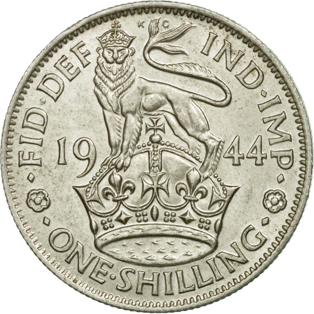 Coin, Great Britain, George VI, Shilling, 1944, VF(30-35), Silver, KM:854