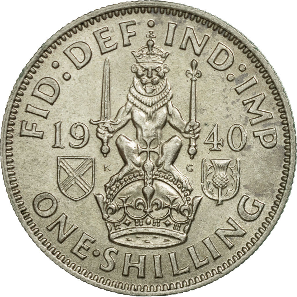Coin, Great Britain, George VI, Shilling, 1940, EF(40-45), Silver, KM:854