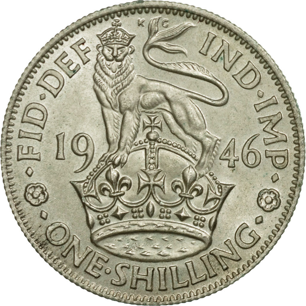 Coin, Great Britain, George VI, Shilling, 1946, EF(40-45), Silver, KM:854