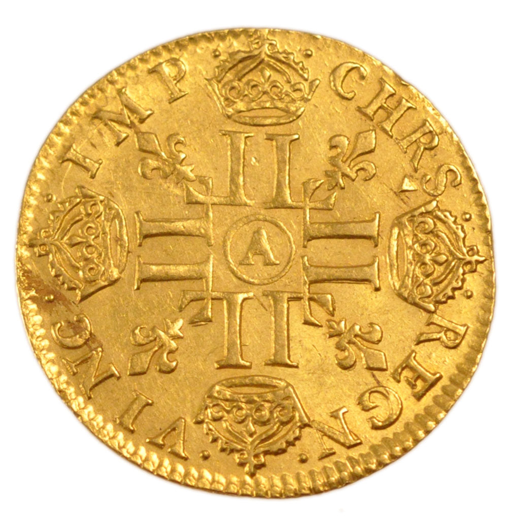 Francia, Louis XIV, Louis d'or à la mèche longue, Louis d'Or, 1653, Paris,...