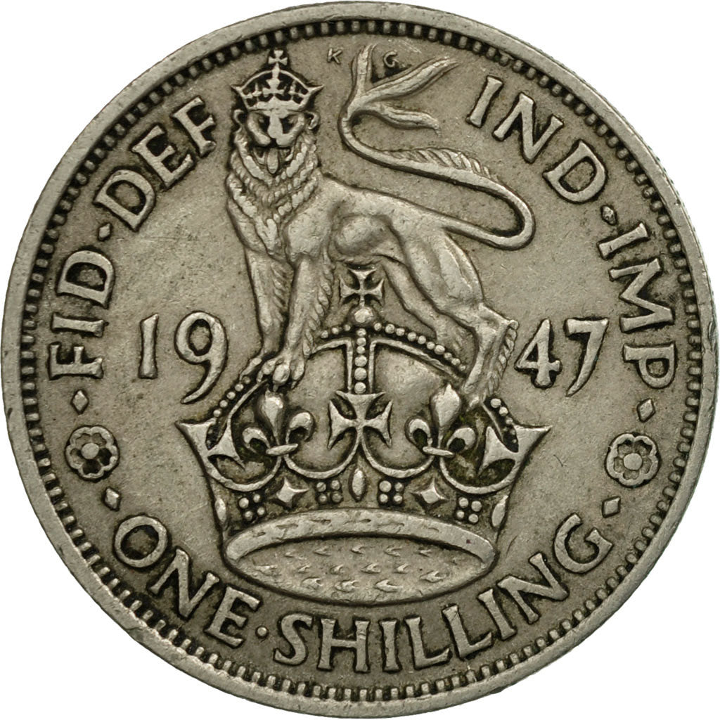 Coin, Great Britain, George VI, Shilling, 1947, EF(40-45), Copper-nickel, KM:863