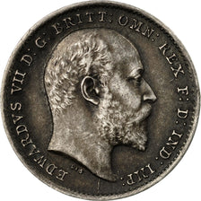 Coin, Great Britain, Edward VII, 3 Pence, 1902, EF(40-45), Silver, KM:797.1