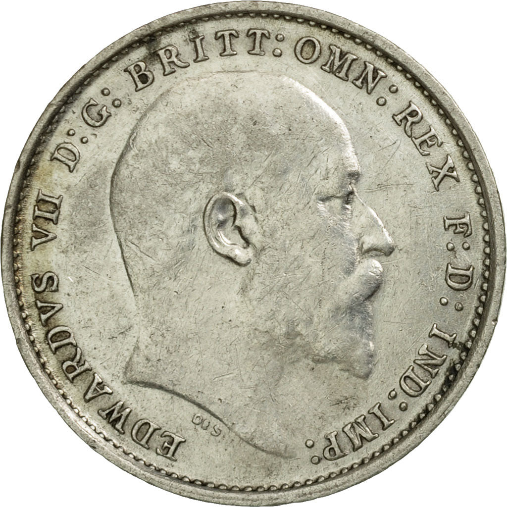 Coin, Great Britain, Edward VII, 3 Pence, 1905, EF(40-45), Silver, KM:797.2