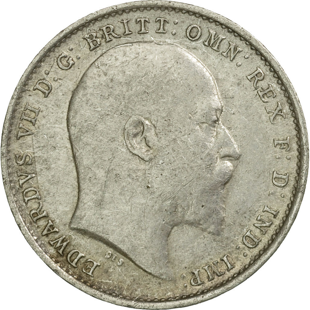 Monnaie, Grande-Bretagne, Edward VII, 3 Pence, 1909, TTB, Argent, KM:797.2