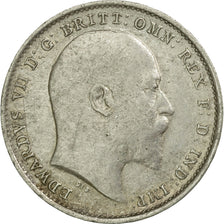 Monnaie, Grande-Bretagne, Edward VII, 3 Pence, 1909, TTB, Argent, KM:797.2