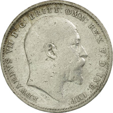 Coin, Great Britain, Edward VII, 3 Pence, 1907, EF(40-45), Silver, KM:797.2