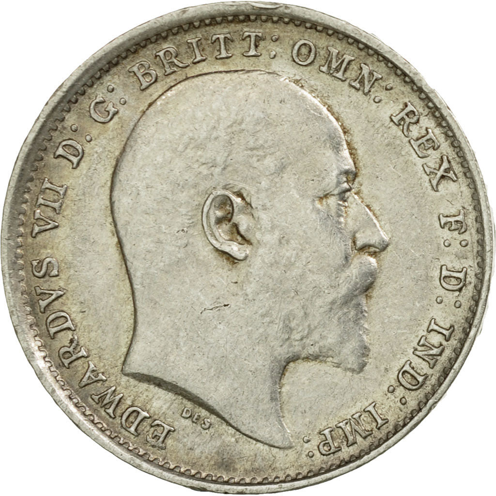Monnaie, Grande-Bretagne, Edward VII, 3 Pence, 1903, TTB, Argent, KM:797.1