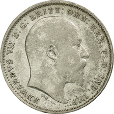 Coin, Great Britain, Edward VII, 3 Pence, 1906, EF(40-45), Silver, KM:797.2