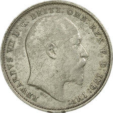 Coin, Great Britain, Edward VII, 3 Pence, 1910, EF(40-45), Silver, KM:797.2